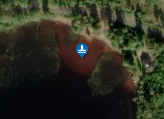 Satellite image of Badplats Skärvsjön