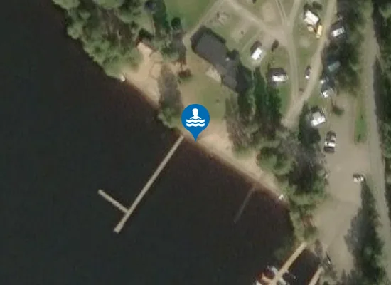 Satellite image of Välornas badplats