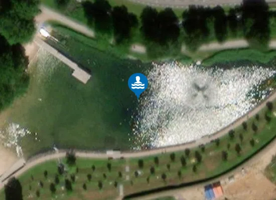 Satellite image of Boulognersjön