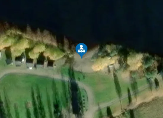 Satellite image of Klacks camping badplats