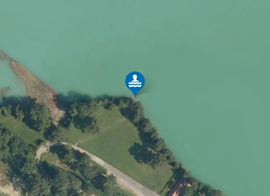 Satellite image of Kamp Perun Lipce - plaža