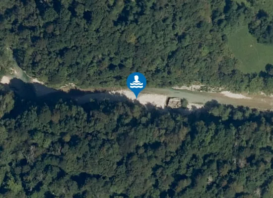 Satellite image of Nadiška (Potoška) korita