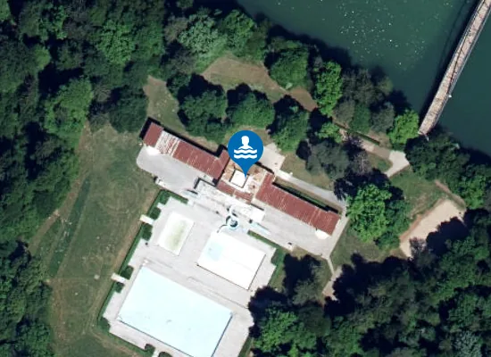 Satellite image of Kopališče Mariborski Otok