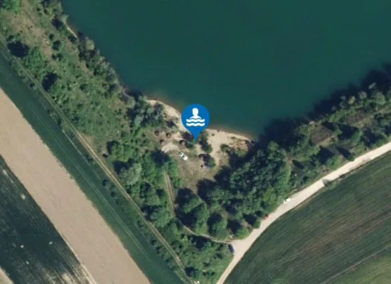Satellite image of Jezero Rogoza