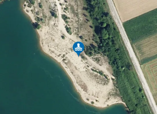 Satellite image of Plaža Rogoza