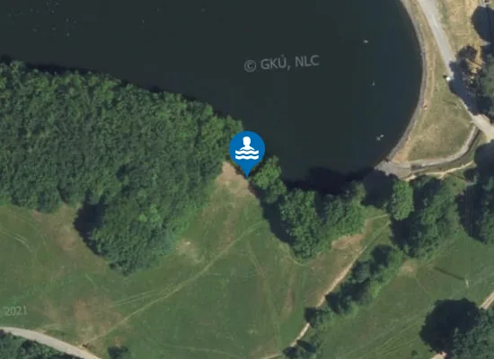 Satellite image of Evička