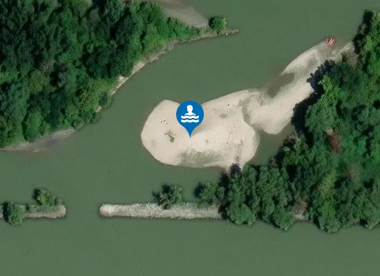Satellite image of Vydrická pláž