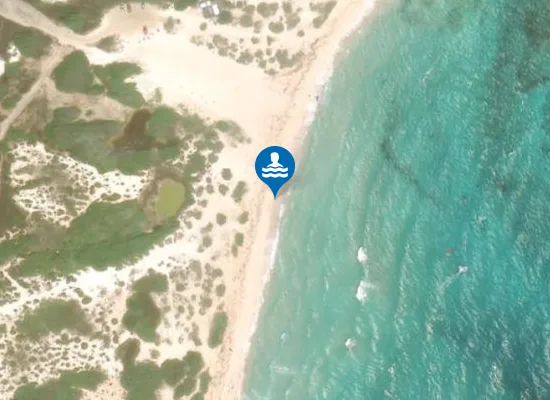 Satellite image of Boca Grandi Beach