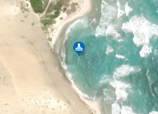 Satellite image of Bachelor's Beach