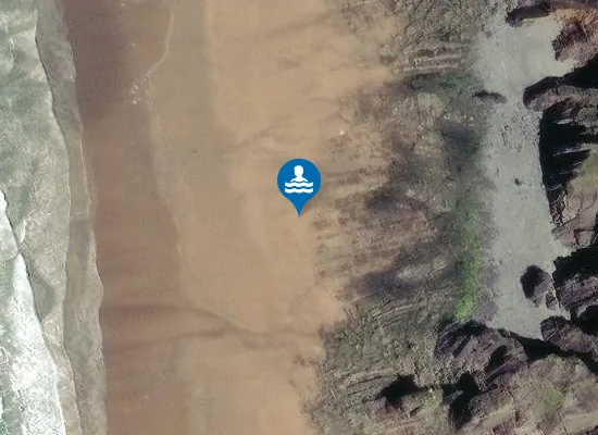 Satellite image of Warren Long Beach