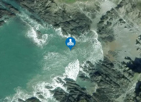Satellite image of Grunta Beach