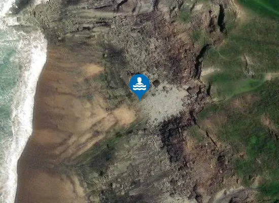 Satellite image of Furzy Cove