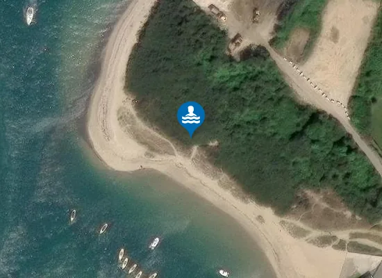 Satellite image of Bembridge Point Beach