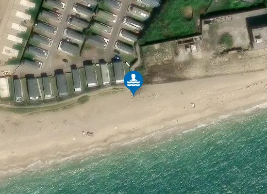 Satellite image of Southsea nudist beach