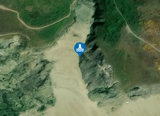 Satellite image of Pentire Haven