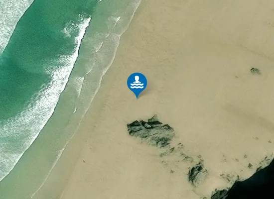 Satellite image of Whipsiderry Beach