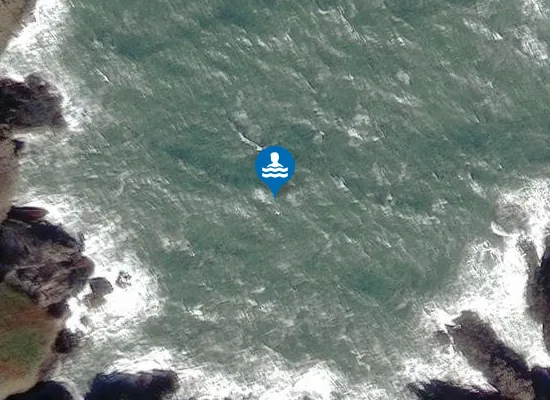 Satellite image of Pwll Bach Bay
