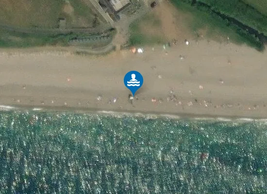 Satellite image of Branscombe Beach