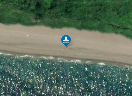 Satellite image of Hooken Beach
