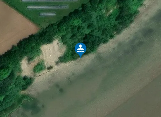 Satellite image of Fossil Beach