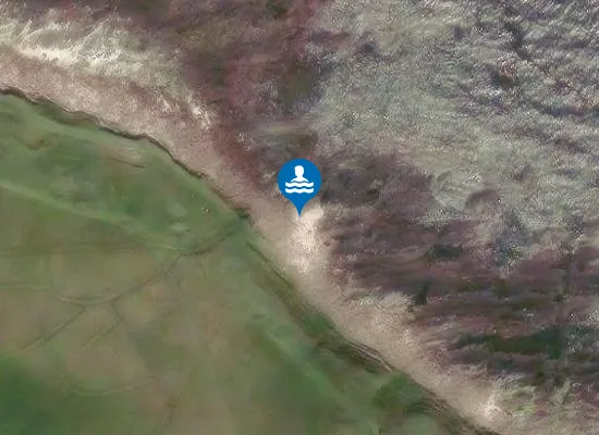 Satellite image of Shell Beach