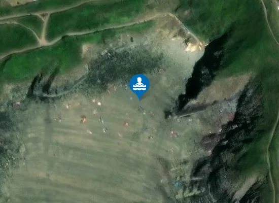 Satellite image of Caerfai Beach