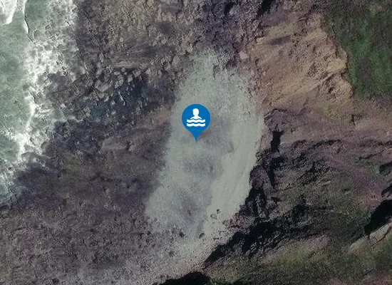 Satellite image of Holacombe Beach