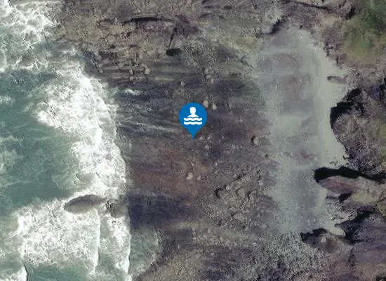 Satellite image of Rane Beach
