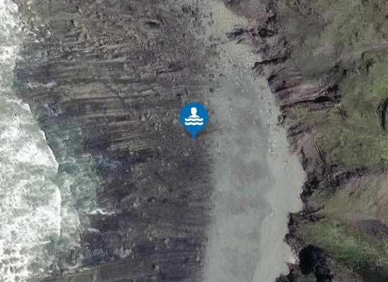 Satellite image of Caunter Beach