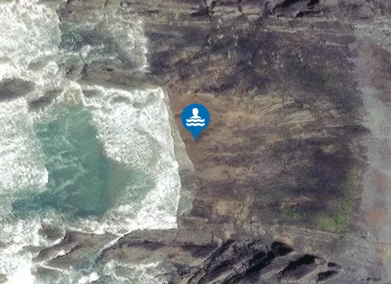 Satellite image of Warren Gutter Beach
