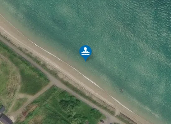 Satellite image of Inganess beach