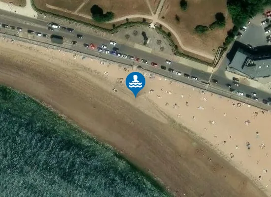 Satellite image of Exmouth Beach