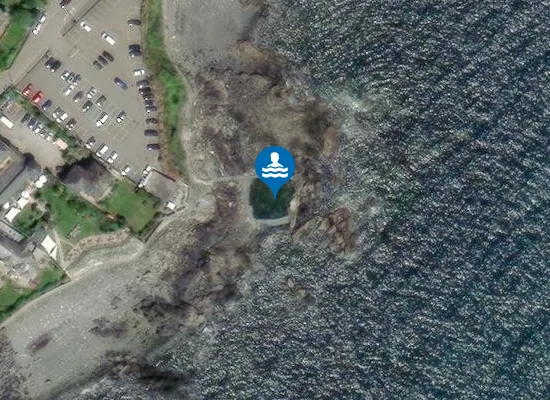 Satellite image of Mousehole rock pool