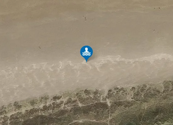 Satellite image of Castlerock Beach