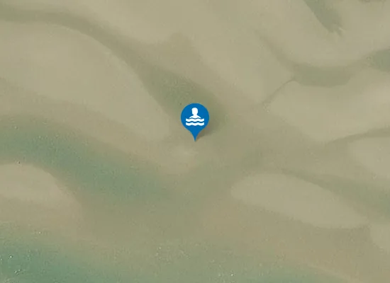 Satellite image of Ostel Bay beach