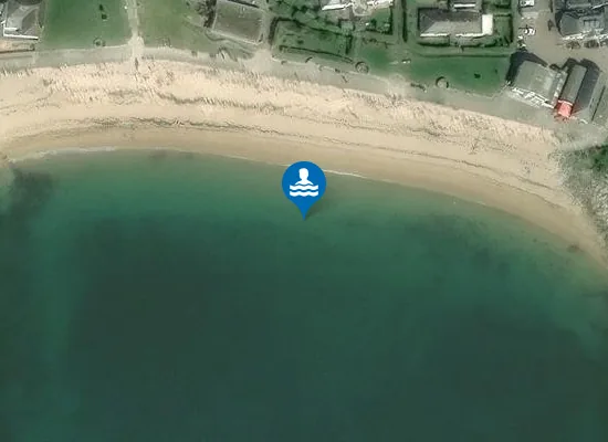 Satellite image of Porthcressa Beach