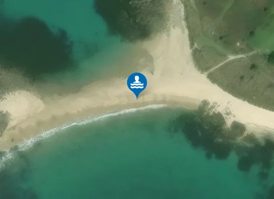 Satellite image of Gugh Bar