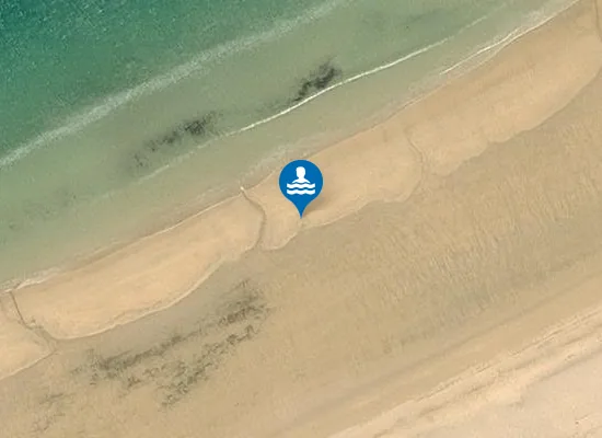 Satellite image of Tràigh Bàn