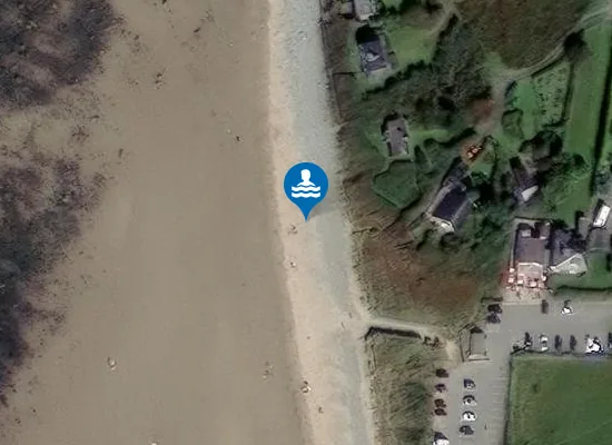 Satellite image of Traeth Llandanwg Beach