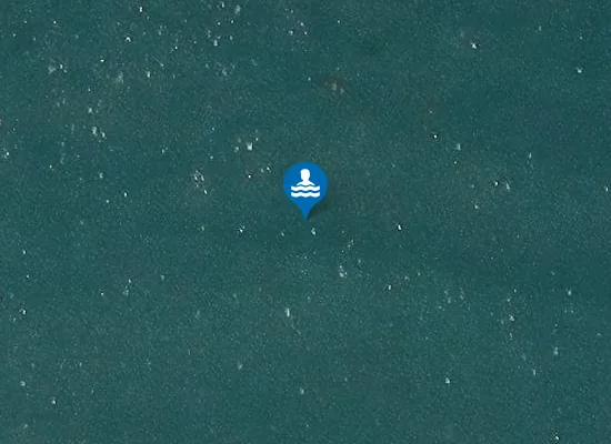Satellite image of West Cliff Beach