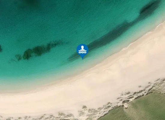 Satellite image of Tràigh a' Siar