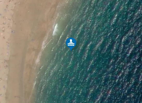 Satellite image of Barafundle Bay