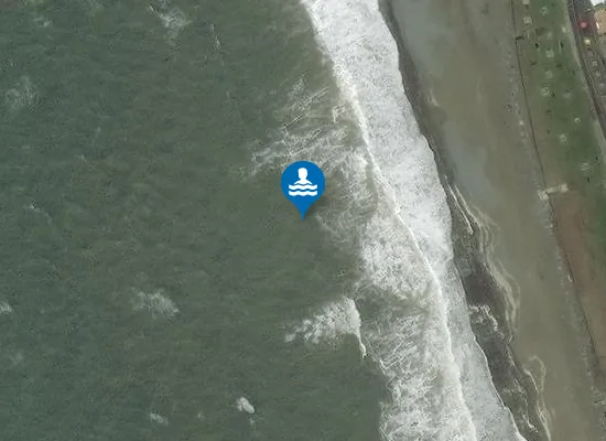 Satellite image of Clarach Beach