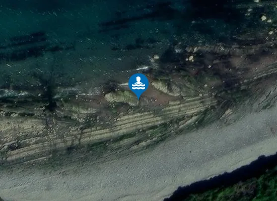 Satellite image of Bucks Mills Beach