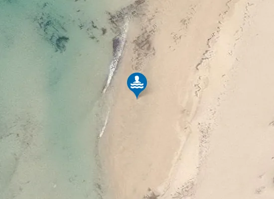 Satellite image of Tràigh Shanndaidh