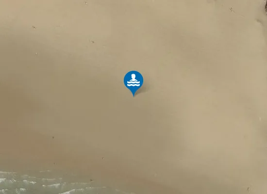 Satellite image of Pobbles Beach