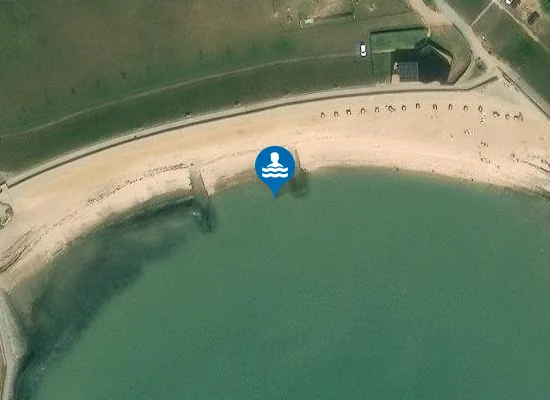 Satellite image of Thorney Bay Beach