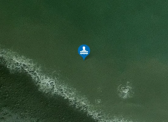 Satellite image of Beckland Beach