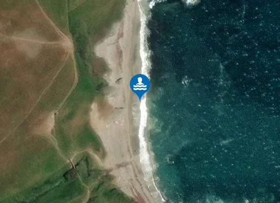 Satellite image of Scabbacombe Sands