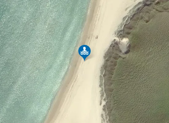 Satellite image of Breckon Beach